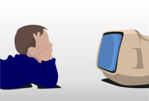 child watching a television