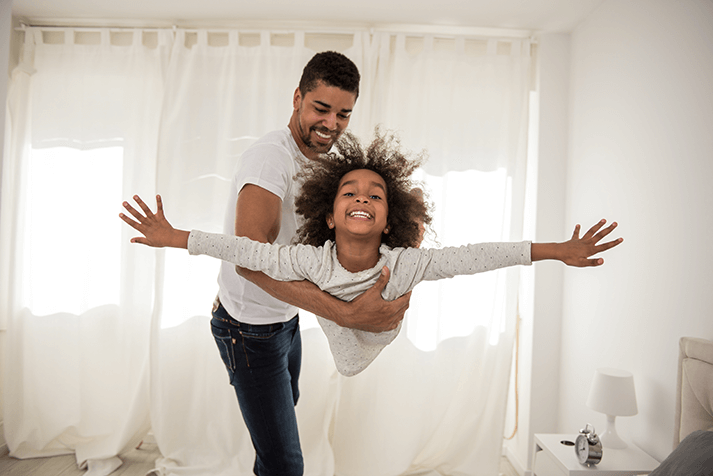 Father and Daughter Movement while Listening to Music